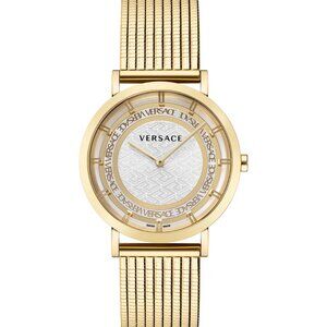 New Versace Yellow Gold Womens 36mm Watch
